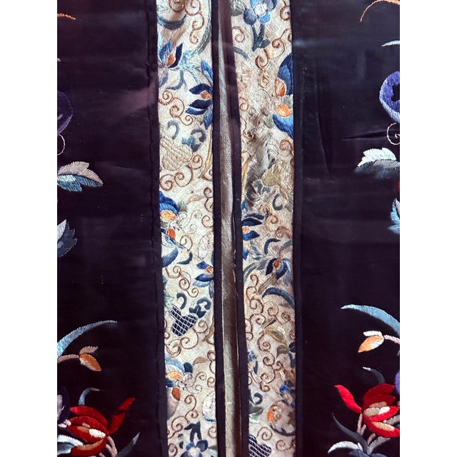 Large Framed Stunning Antique Chinese Embroidered Robe Qing Dynasty For Sale - Image 9 of 12