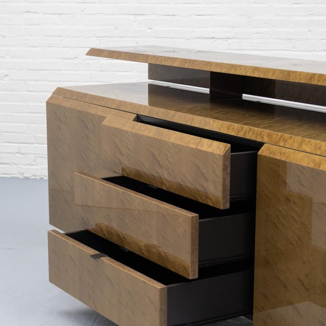 Gold Lenox Sideboard by Giovanni Offredi for Saporiti, 1970s For Sale - Image 8 of 18