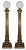 Early 20th Century Antique Bronze Torchieres Fluted Column Form - A Pair For Sale - Image 5 of 5