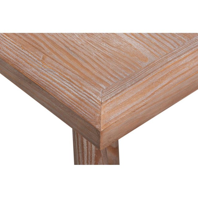 Rustic Carved Leg Console Table in Natural Pine For Sale - Image 10 of 12