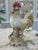 Art Deco,Mid Century tall Italian. ceramic porcelain figurine rooster ,One of a kind handcrafted and hand painted ,with...