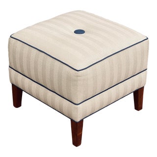 Ethan Allen Nassau 20" Square Ottoman Footstool 20-7454 For Sale