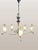 Neoclassical Five-Light Glass and Chromed Steel Chandelier attributed to Kaiser Leuchten for Kaiser Idell / Kaiser Leuchten, 1950s For Sale - Image 9 of 9