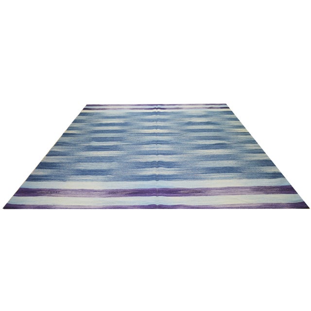 Vintage Persian Mazandaran tribal hand woven kilim with natural colors,organic wool and geometric pattern.