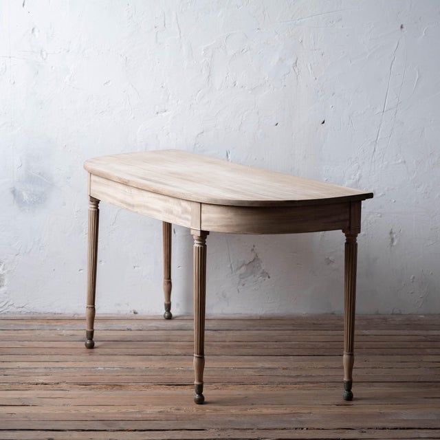 Traditional Regency Mahogany Demi-Lune Console Table, c.1815 For Sale - Image 3 of 9