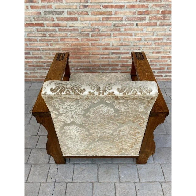 Set of Early 20th Century Modernist Oak Armchairs, 1920s For Sale - Image 9 of 18