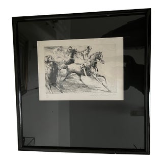1980s Daily Double an Original Etching Signed and Numbered by Leroy Neiman For Sale