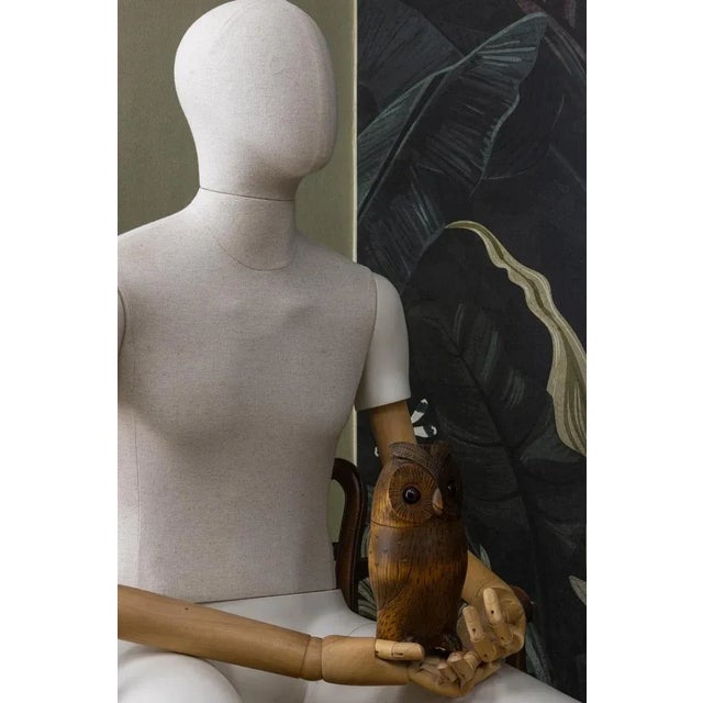 Mid-Century Black Forest Style Carved Linden Wood Owl Box, Germany, 1950s For Sale - Image 11 of 18