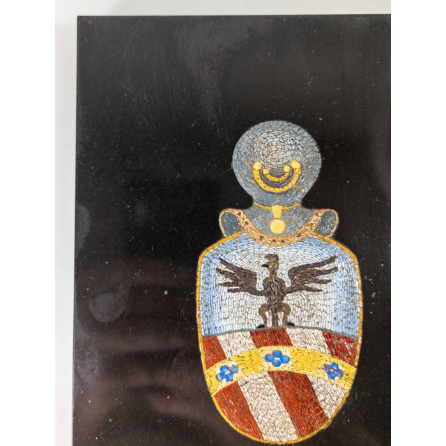 19th Century Italian Micro Mosaic Magliara Family Coat of Arms Crest For Sale - Image 4 of 13