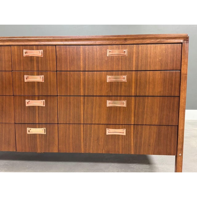 Refinished Walnut and Copper Long Dresser For Sale - Image 9 of 9