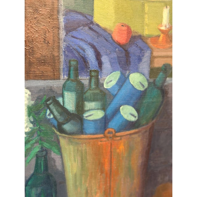 Original Swedish Oil on Canvas – “Artist’s Sanctuary” by Yngve Andersson – Vintage & Framed – 89 × 70 cm (35" × 27.6") A...