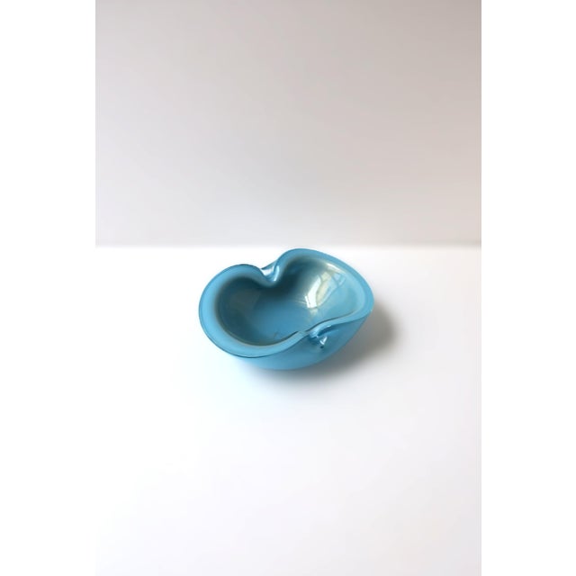 Glass Italian Murano Blue and Gold Art Glass Bowl Alfredo Barbini, Ca Mid-20th Century For Sale - Image 7 of 11