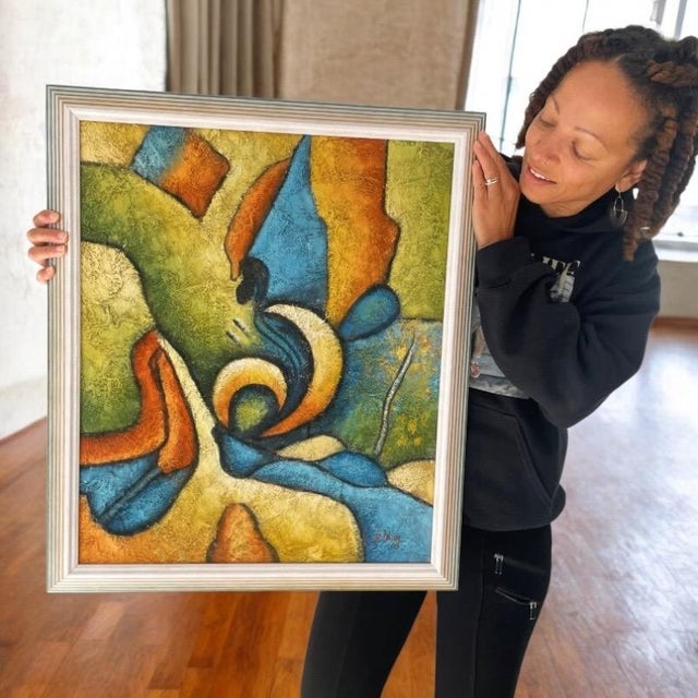 1960s B. Long, Abstract Artworks, 1960s, Canvas Paintings, Set of 2 For Sale - Image 5 of 18