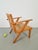 Modern Dutch Modernist Brutalist Wooden Armchair with Rush Seat, 1940s For Sale - Image 3 of 12