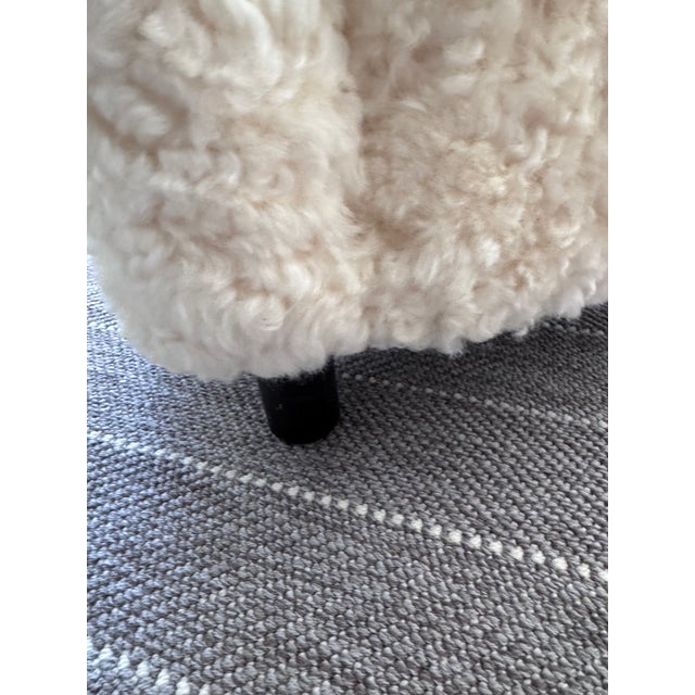 Maiden Home Perry Chair — Ivory Shearling / Charcoal Maple For Sale In New York - Image 6 of 6