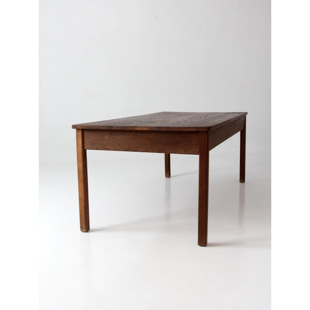 Antique Oak Schoolhouse Work Table For Sale - Image 13 of 18
