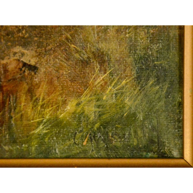 Oil on Canvas, Scottish Cattle For Sale In Nashville - Image 6 of 9