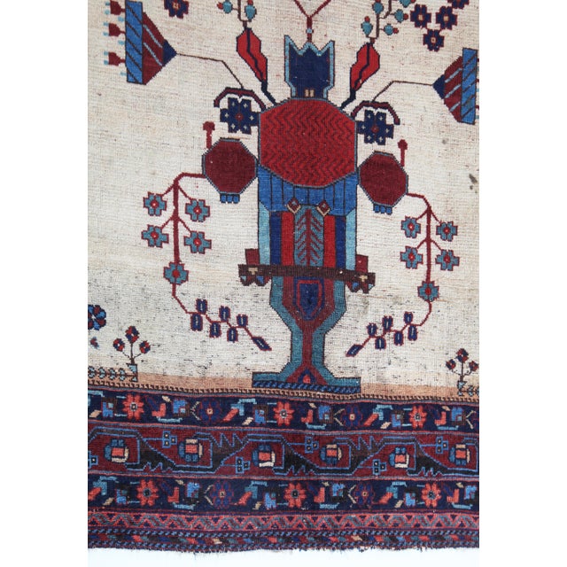 Vintage Persian Medallion Rug With Floral & Geometric Motifs – 5' X 6' 2'' For Sale - Image 14 of 14