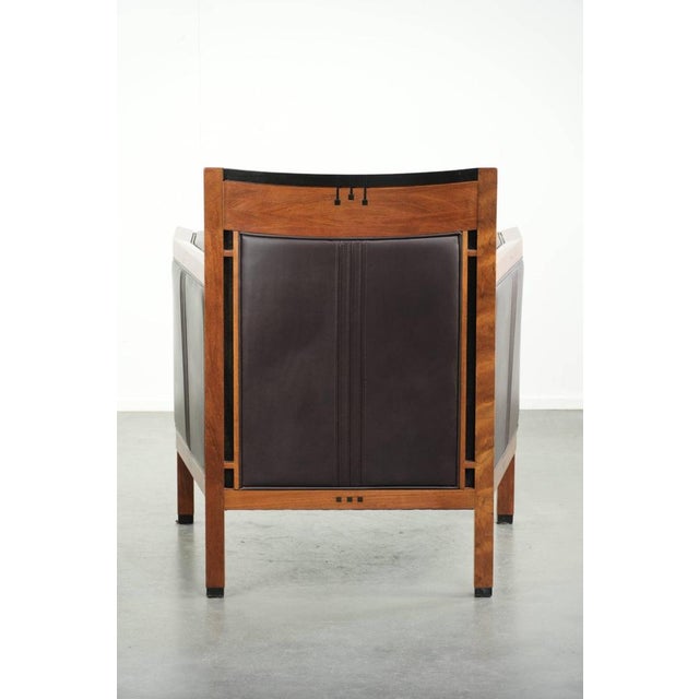 Art Deco Armchair from the Decoforma Series with Dark Brown Cowhide Leather Upholstery by Schuitema For Sale - Image 4 of 13