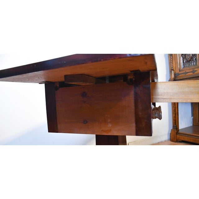 1880s Antique American Empire Crotch Mahogany Pembroke Drop-Leaf Work Table For Sale - Image 18 of 18