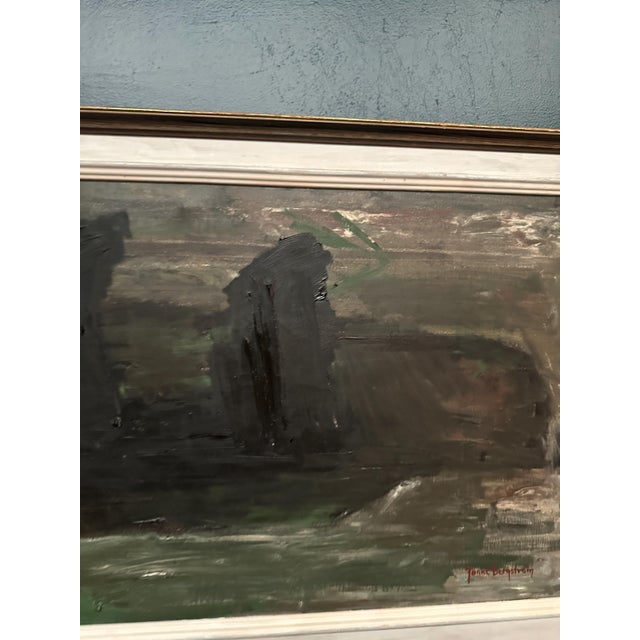 Jonne Bergström, Dark Abstract, 1950s, Oil on Canvas, Framed For Sale - Image 4 of 17