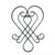 2020s Hand-Forged Wrought Iron Heart Wall Decor (Geometric Diamond Design) 3D Wall Sculpture For Sale - Image 5 of 5