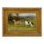 Heywood Hardy Greyhound Painting Print on Canvas, Reproduction, Antiqued Gold Gesso Frame For Sale