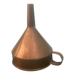 Antique Copper Funnel With Strainer