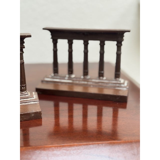 Early 20th Century Antique Bradley & Hubbard Architectural Column Bookends – A Pair For Sale - Image 5 of 10