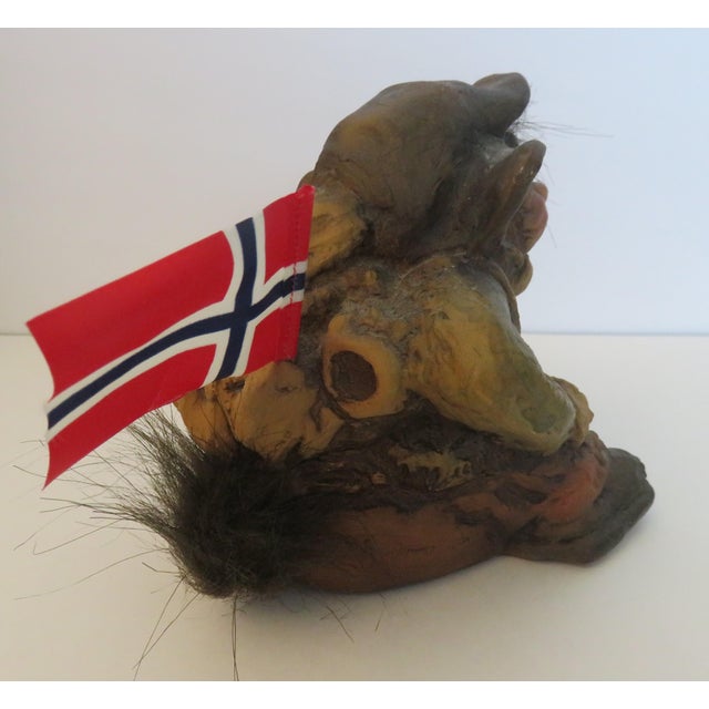 Late 20th Century Vintage Fosse Troll Figurine From Norway With Orig Tag #157 Not Common For Sale - Image 5 of 10