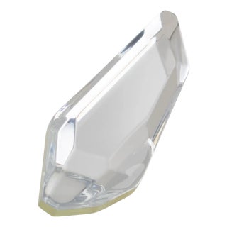 Kaso Silver Mirror Effect Ice Cube Acrylic Asymmetric Brooch For Sale