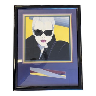 1980s Postmodern Figurative Patrick Nagel Serigraph, Framed For Sale