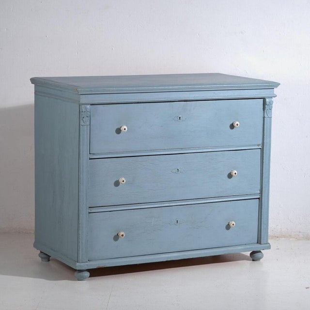 Antique Blue Chest of Drawers by Amaru For Sale - Image 12 of 12