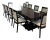 1950sArt Deco Macassar Dining Table / 10 Chairs For Sale