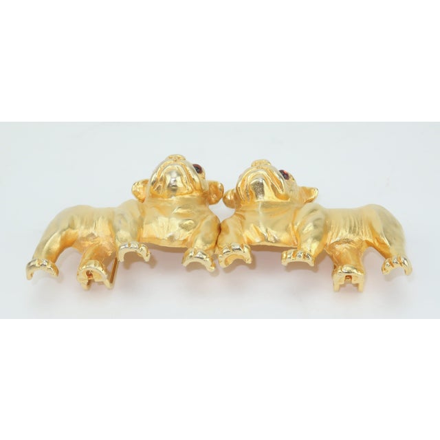 American Mimi DI N Bulldog Gold Plated Dog Buckles, 1995 For Sale - Image 3 of 12
