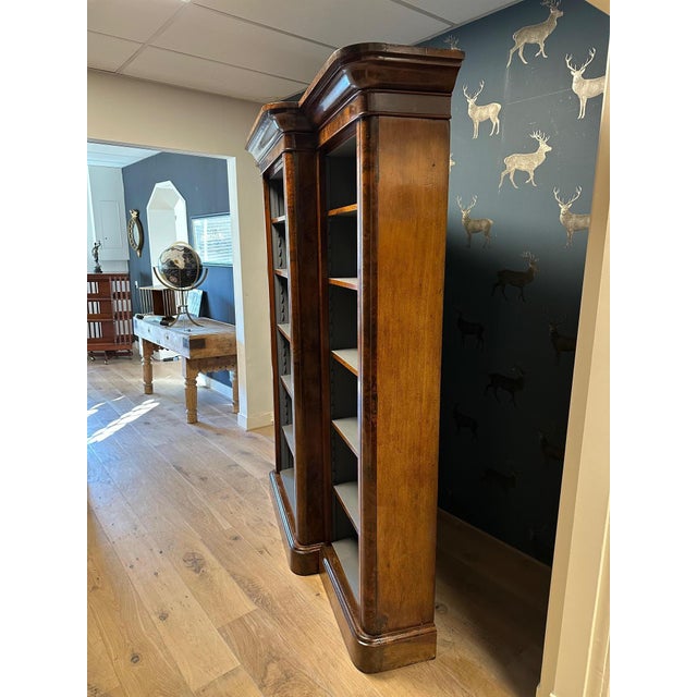 Large Open Bookcase in Walnut For Sale - Image 6 of 12