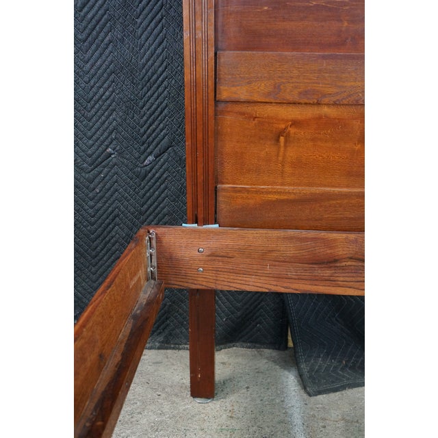Antique 19th Century Victorian Eastlake Carved Oak Queen Size Bed Frame For Sale - Image 15 of 18