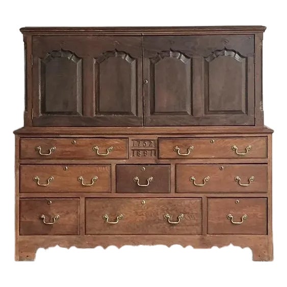 Vintage Boho Hand Crafted 18th Century Cabinet For Sale