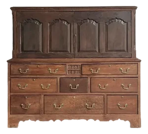 Vintage Boho Hand Crafted 18th Century Cabinet