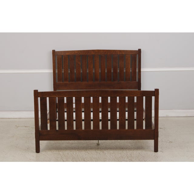 Age: C.2008 Details: Finish no.31 High Quality Construction Arts & Crafts Style Slat Design Includes Metal Cross Support...