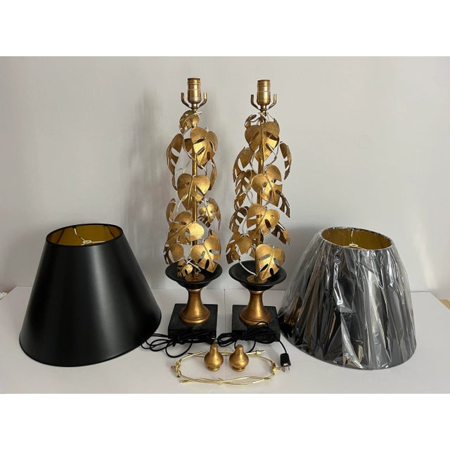 Italian Topiary Lamps & Shades - A Pair For Sale - Image 12 of 12
