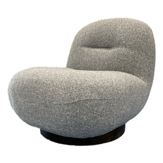 Modern Slipper Swivel Chair. For Sale