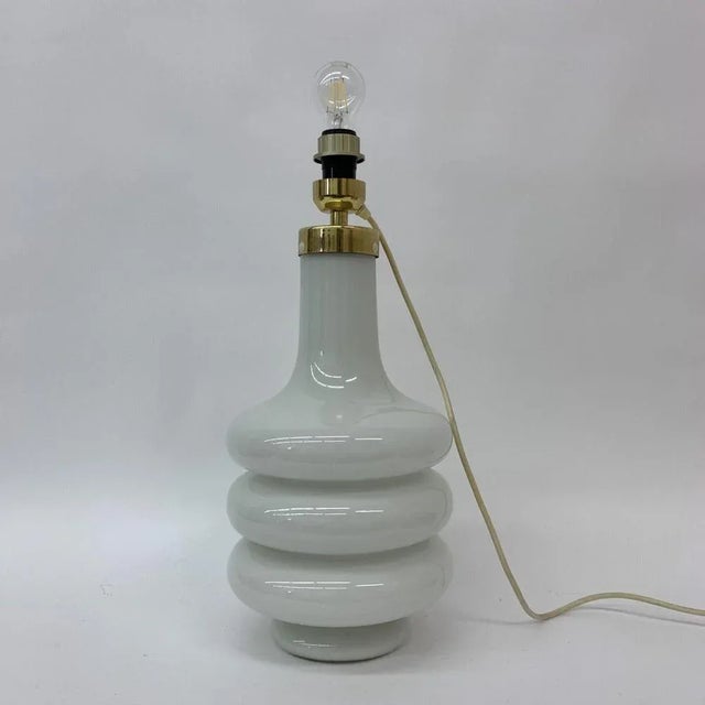 1970s Mid-Century Illuminated Glass Floor or Table Lamp, 1970s For Sale - Image 5 of 9