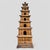 Vintage Chinoiserie Rattan Split Reed Bamboo Pagoda Bird House For Sale - Image 4 of 8