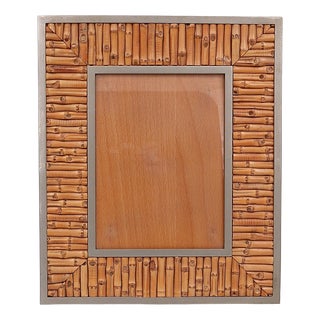 Vintage Bamboo Photo Frame, 1970s For Sale