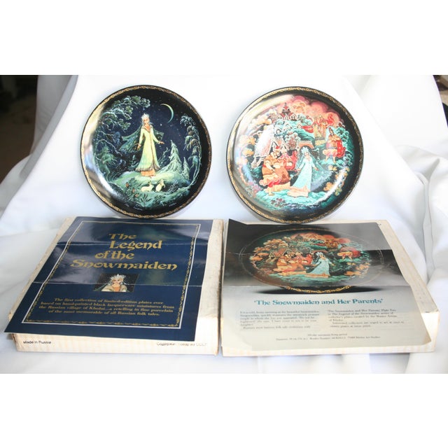 Black 1990s Russian Legends Porcelain Plates - 9 Stories in Russian For Sale - Image 8 of 18