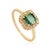 1.22ct Green Tourmaline & Diamond Vintage Ring Size 6.5 in 14k Yellow Gold For Sale - Image 4 of 14