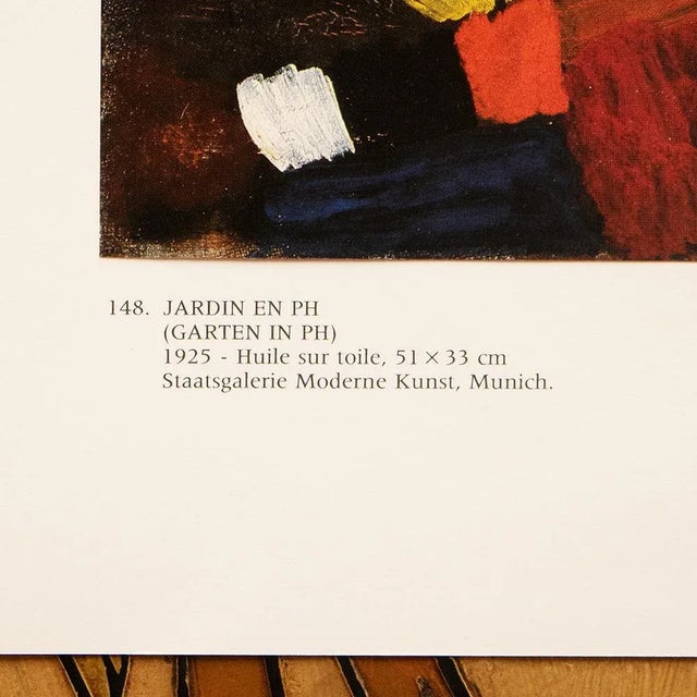 1980s 1989 After Paul Klee "Garden in Ph", Full-Color Print From France For Sale - Image 5 of 8