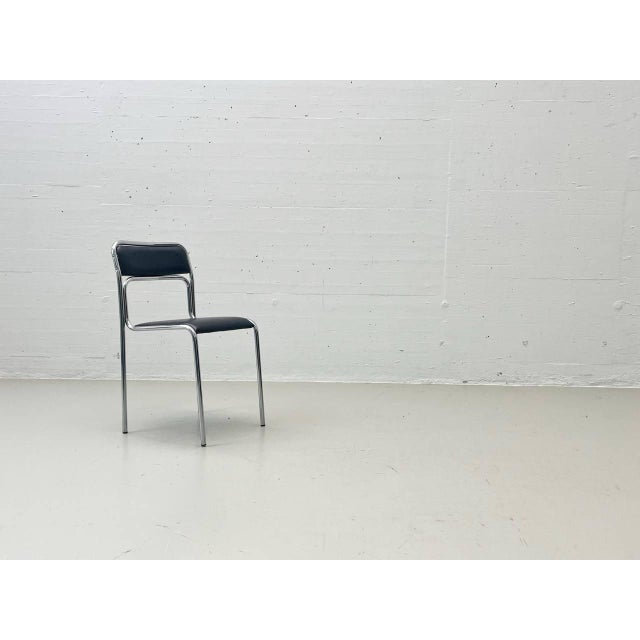 1980s Vintage Italian Bauhaus-Style Stackable Chair, 1980s For Sale - Image 5 of 15