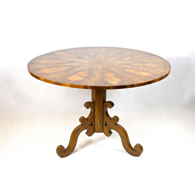 Early 19th Century 19th Century Biedermeier Nutwood Dining Table, Austria, 1830s For Sale - Image 5 of 15